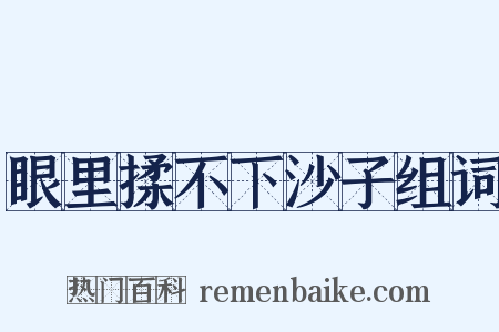 眼里揉不下沙子组词是什么意思的图片